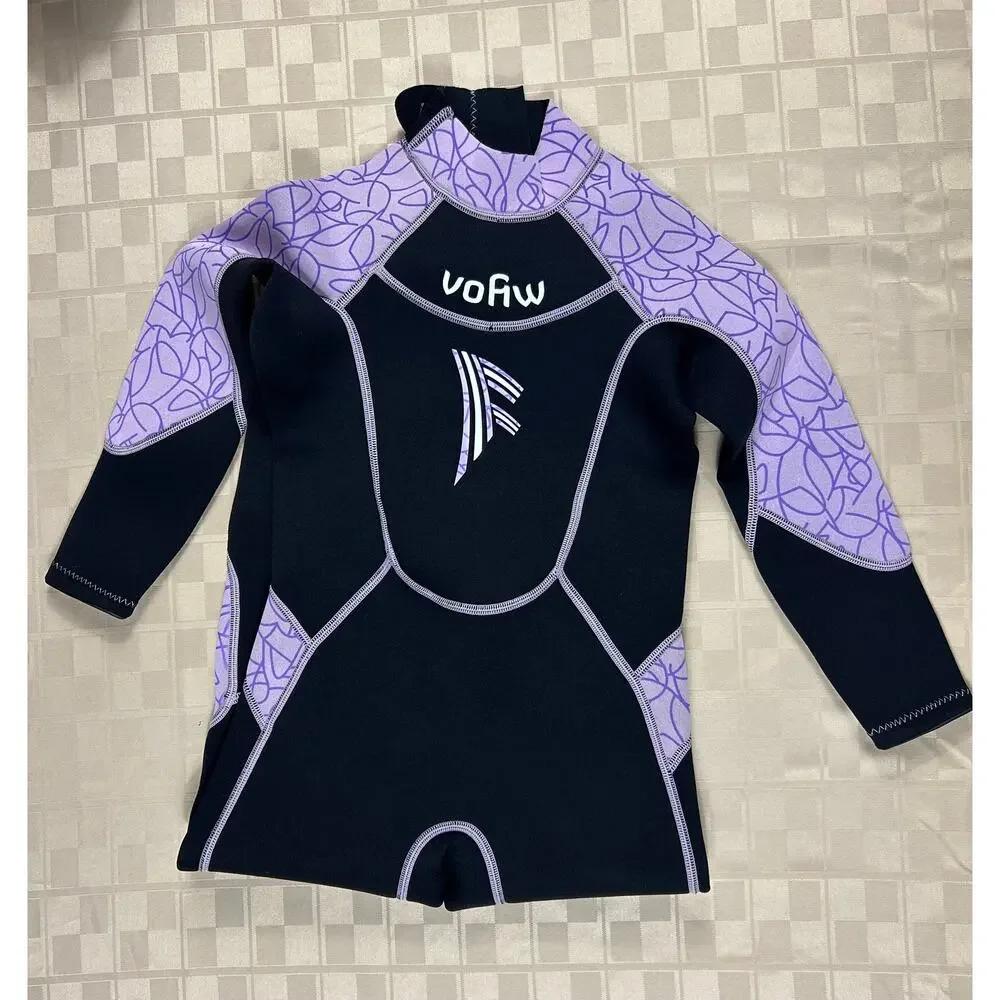 VOFIW | Size 8 | Purple / Black | Kid’s Unisex Wetsuit